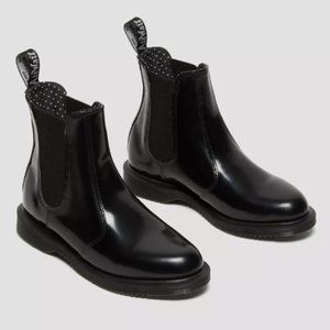 Doc Marten's Flora Chelsea Boot Black Leather Size 7